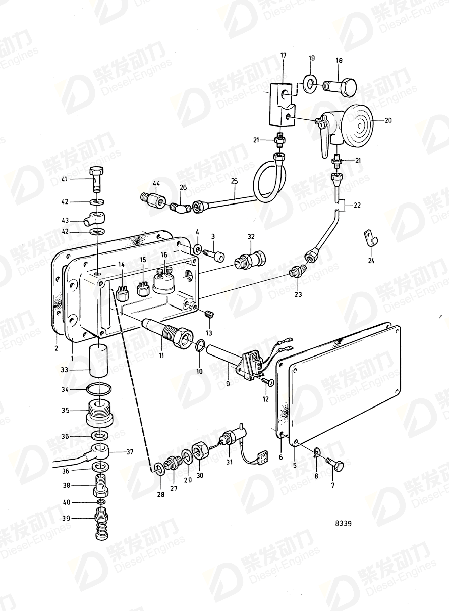 VOLVO Pressure switch 848368 Drawing VOLVO Pressure switch 848368 Drawing